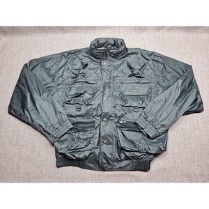 Hodgman Lakestream Jacket Mens XL Green Fishing Multi Pocket Windbreaker Nylon